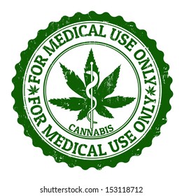 Medical marijuana grunge rubber stamp, vector illustration