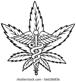 Medical Marijuana Icon Illustration