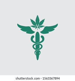 Medical Marijuana leaf vector logo design template