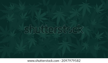 Medical Marijuana leaf vector seamless pattern. Cannabis Green abstract background. Luxury Elegance vector, flat style for web, mag, textile, fabric, etc.
