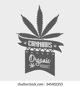 medical marijuana logo concept. Vector Cannabis badge, label or logo template