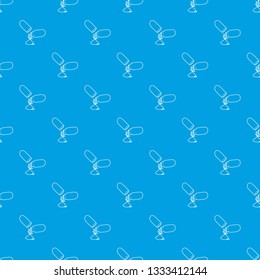 Medical marijuana pill pattern vector seamless blue repeat for any use