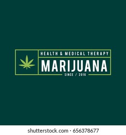 Medical marijuana in retro style, vector illustration