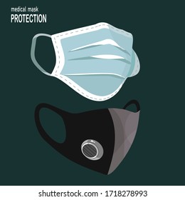 
medical mask with cartoon design. protection against coronavirus