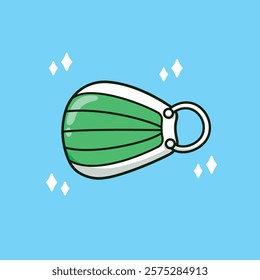 Medical Mask Cartoon Vector Icon Illustration. Healthcare And Medical Icon Concept White Isolated. Mask Cartoon Style