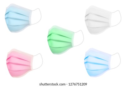 medical mask for doctors and patients, builders and painters. vector illustration