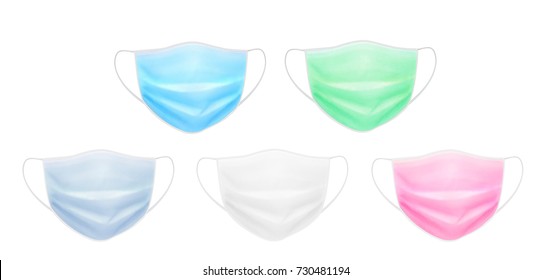 medical mask for doctors and patients, builders and painters. vector illustration