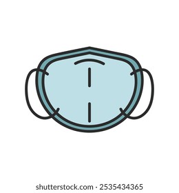 Medical Mask Doodle Illustration - 07