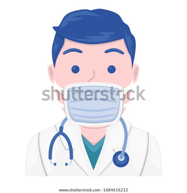 Medical Mask Emoji Doctor Face Vector Stock Vector (Royalty Free ...