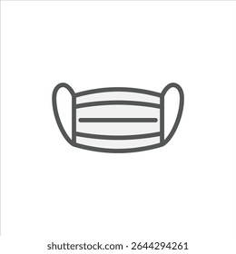 medical mask filled outline icon. medical waste color line illustration.