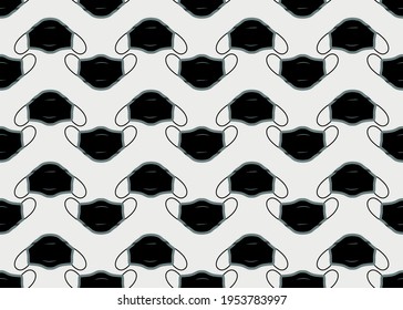 Medical mask. Geometric seamless pattern for design.
