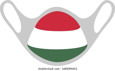 Medical Mask With Hungary Flag