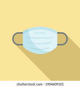 Medical mask icon. Flat illustration of medical mask vector icon for web design