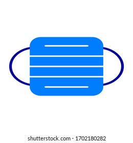 Medical mask icon on white background. Vector illustration.