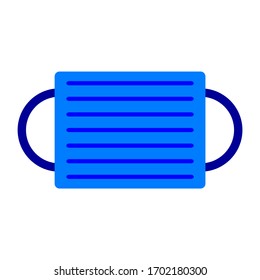Medical mask icon on white background. Vector illustration.