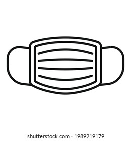 Medical mask icon. Outline Medical mask vector icon for web design isolated on white background