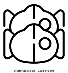 Medical mask icon outline vector. Herd vaccine. Infection disease