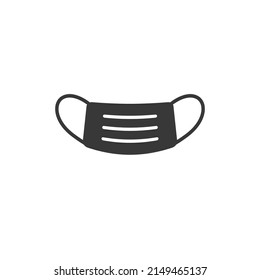 Medical mask icon. Safety breathing respiratory mask sign. Coronavirus face protection symbol. Classic flat style. Quality design element. Simple medical mask icon. Vector