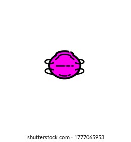 Medical mask icon. Simple vector illustration of mask for protection