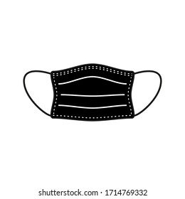 Medical mask icon symbol vector. eps10. editable. isolated. white background