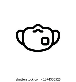Medical mask icon vector illustration