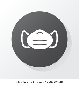 Medical mask icon. Vector illustration EPS 10.