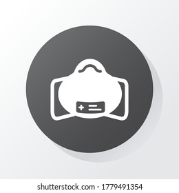 Medical mask icon. Vector illustration EPS 10.
