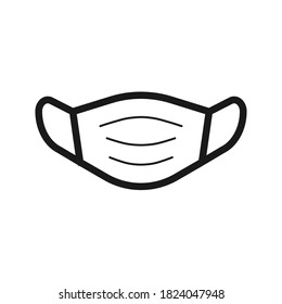 Medical mask icon. vector illustration. color editable