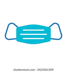 medical mask icon vector illustration logo design