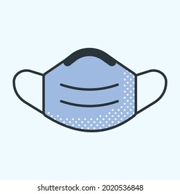 Medical Mask icon vector image. Can also be used for healthcare and science. Suitable for use on web apps, mobile apps and print media. Eps 10 vector illustration.