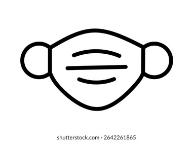 medical mask icon vector on white background