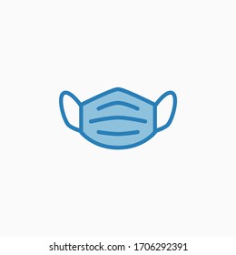 vector de icono de máscara médica para prevenir el virus de la corona