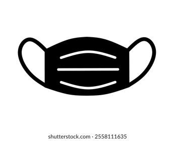 medical mask icon vector with simple design. mask icon
