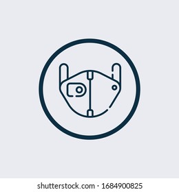 Medical mask icon vector. Trendy flat medical mask icon from health and medical collection isolated on white background. Vector illustration can be used for web and mobile graphic design, logo,