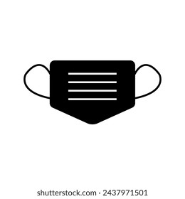 Medical mask icon vector. virus protection illustration sign. hygiene symbol.
