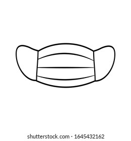 Medical mask icon with white background.