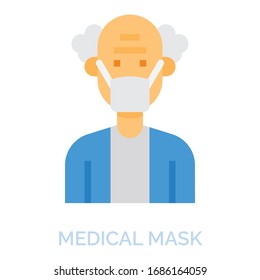 Medical Mask icons for web design, book, ads, project etc.