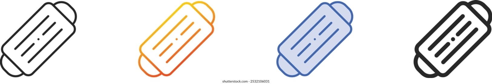 medical mask icon.Thin Linear, Gradient, Blue Stroke and bold Style Design Isolated On White Background