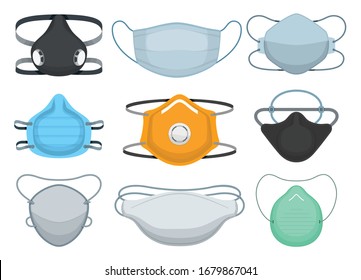 Medical mask isolated cartoon set icon. Vector illustration medicine respirator on white background.Vector cartoon set icon medical mask.