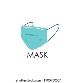 Medical mask isolated on white background