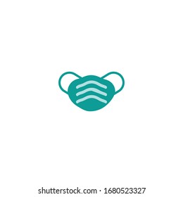 Medical mask, isolated vector.