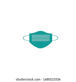 Medical mask, isolated vector.