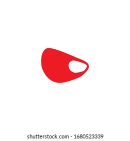Máscara médica, vector aislado.