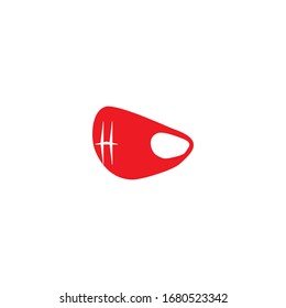 Medical mask, isolated vector.