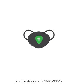 Medical mask, isolated vector.