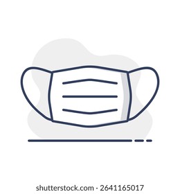 Medical mask isolated vector icon. Medicine and healthcare, medical support sign. Graph symbol for medical web site and apps design, logo, app, UI