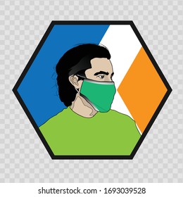 medical mask in isolated vector. virus protection illustration. eps 10