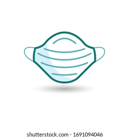 medical mask logo, icon and illustration