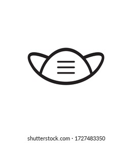 Medical mask logo template vector icon design