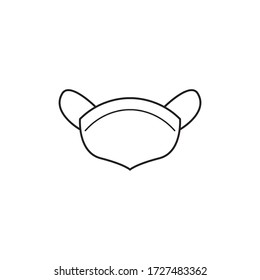 Medical mask logo template vector icon design